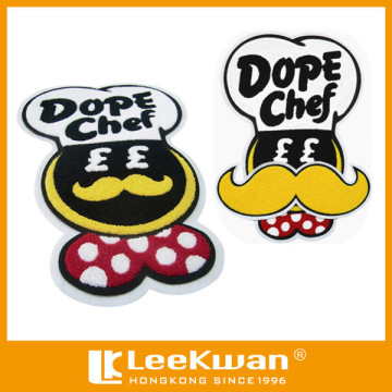 Chef chenille patch, chenille patch chef, cartoon chef patch