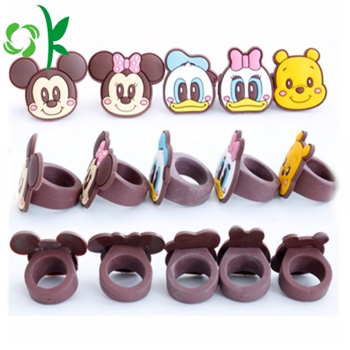 Popolare anelli in silicone Cartoon Mickeys Minnies Anelli carino