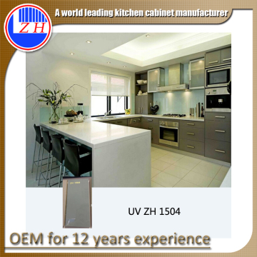 Modern european standard china kitchen cabinet design UV paint kitchen cabinet