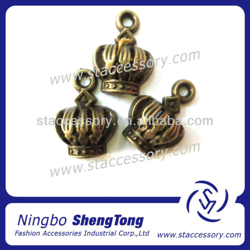 Antique Bronze Crown Metal Charms