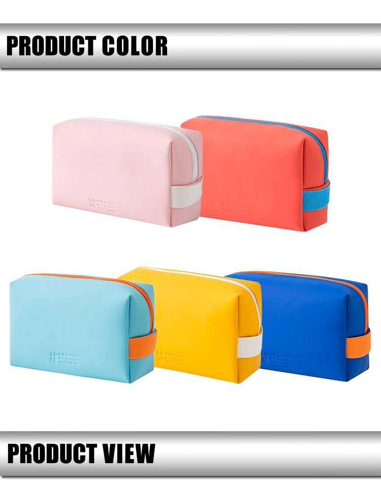 PU Leather Pouch Bags Waterproof Cute Girls Portable Cosmetic Makeup Bag