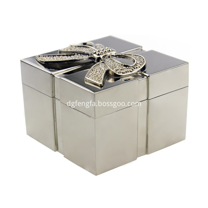 Zinc alloy square jewelry box