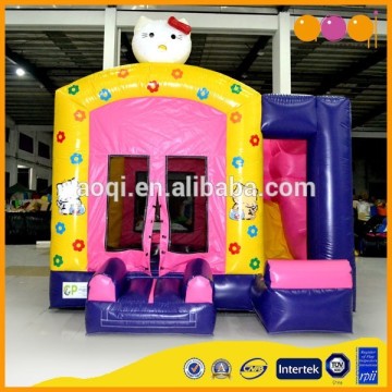 Lovable cat inflatable bouncers with slide/indoor inflatable bouncers