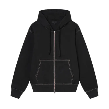 Oversized Blank Hooded Sweatshirt Double Head