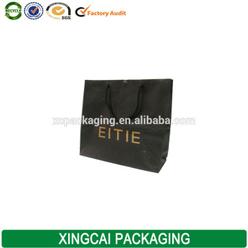 Black art paper bag with handles wholesale