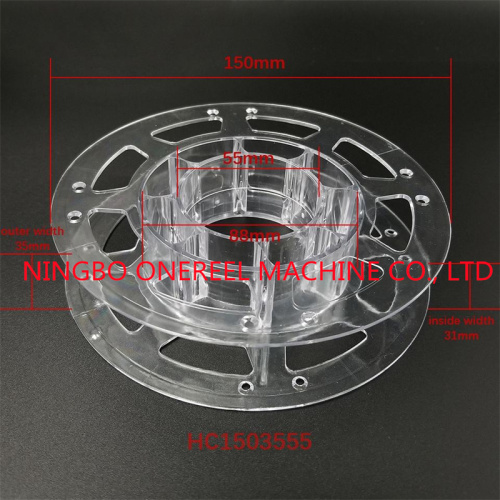 Filamento 3D vuoto chiaro trasparente bobina di plastica trasparente