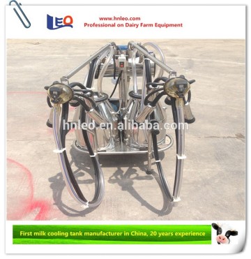 Double bucket milking trolley machine