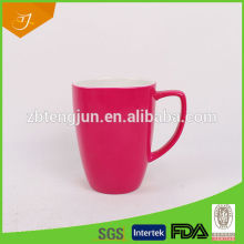 V-shape Square Ceramic Coffee Mug With Red Color
