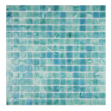 Mosaico de vidrio de acuarela verde azulado