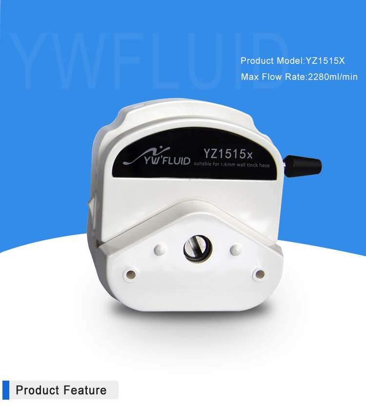 YWfluid automatic tubing retention Pump head peristaltic pump suitable for various sizes of tubing