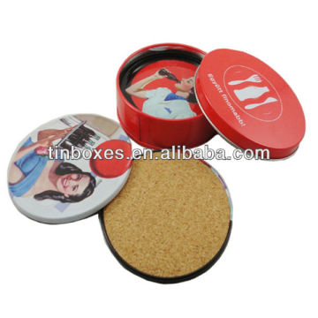 round tin coaster