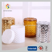 Luxury Glass Candle Jar With Flat Lid