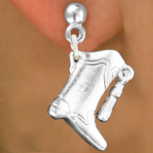 Lead & Nickel Free!! Drill Team Tall Boot Charm Earring