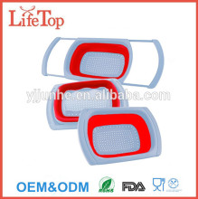 Collapsible Over the Sink Silicone Colander / Strainer
