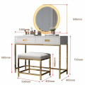 Luxury Led Dressing Table Set VanityTable With Stool