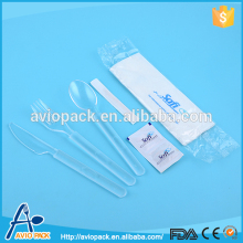 Top quality aviopack PS plastic kitchen cutlery set knife fork