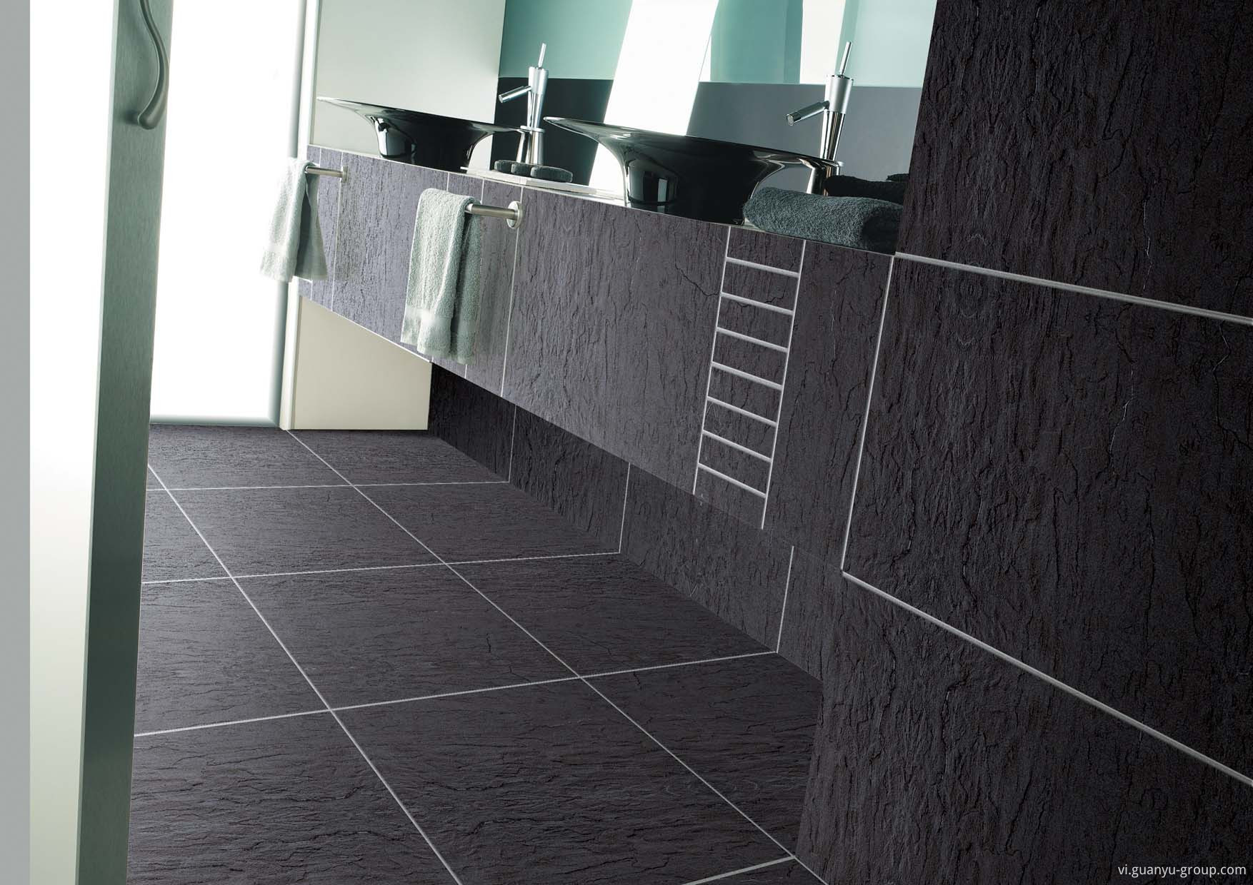 Black Non-Slip Glazed Surface Porcelain Tile