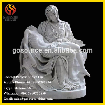 The Mourning of Christ white marble statue