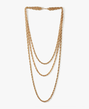 Simple multi-layer 18k gold necklace chains bulk