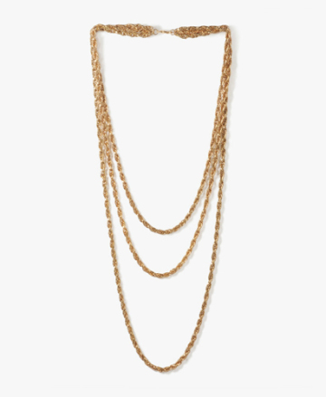 Simple multi-layer 18k gold necklace chains bulk