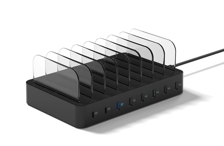 8 Port Mobile Phone Charger Cell Phone USB Charging Station