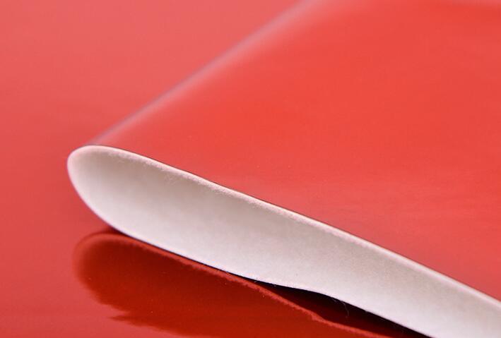 rot-buntes Laser-PU-Leder für Taschen und Kleidungsstück red-Colorful laser PU leather for bags and garment