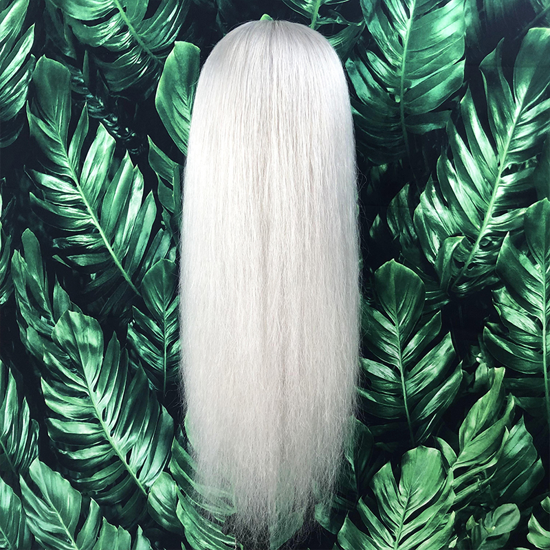 High Quality Grey Color 13X4 Transparent Lace Front Wig Pre-plucked Colored Silver Straight Human Hair Wigs