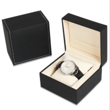 Luxury PU Hinged Watch Box with Pillow
