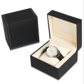 Luxury PU hinged watch box with pillow