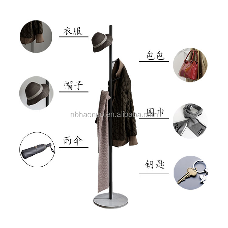 Nordic style marble metal simple modern light luxury clothes rack