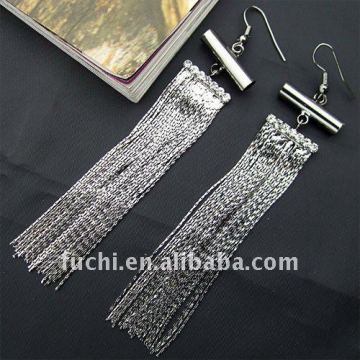 Tassels shaped chain earring alloy earring