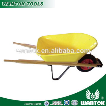 Wooden handle Children plastic wheel barrow
