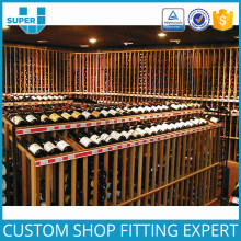 China Manufacturers Wholesale Wood Stand Red Wine Display Shelf