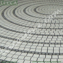 Grey granite patio pavers | cobblestone paver design