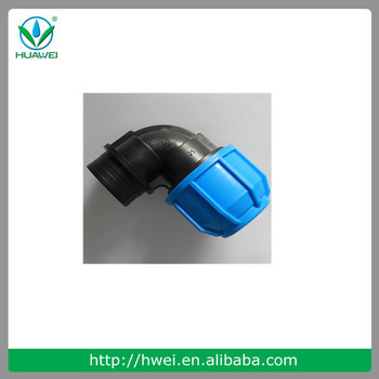 Agriculture pp compression fitting / female elbow