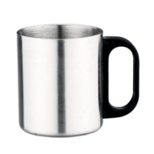 Double Wall Stainless Steel Coffee Cup With Plastic Handle