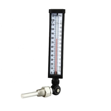 SS316 250MM 2% Adjustable Industrial Angle Glass Thermometer