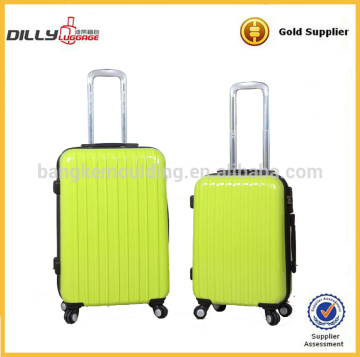 customized printing abs and pc trolley luggage set/trolley abs luggage