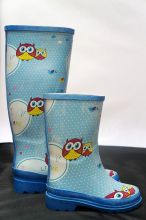 Size 38 Cartoon Rubber Womens Rain Boot For Ladies With Waterproof