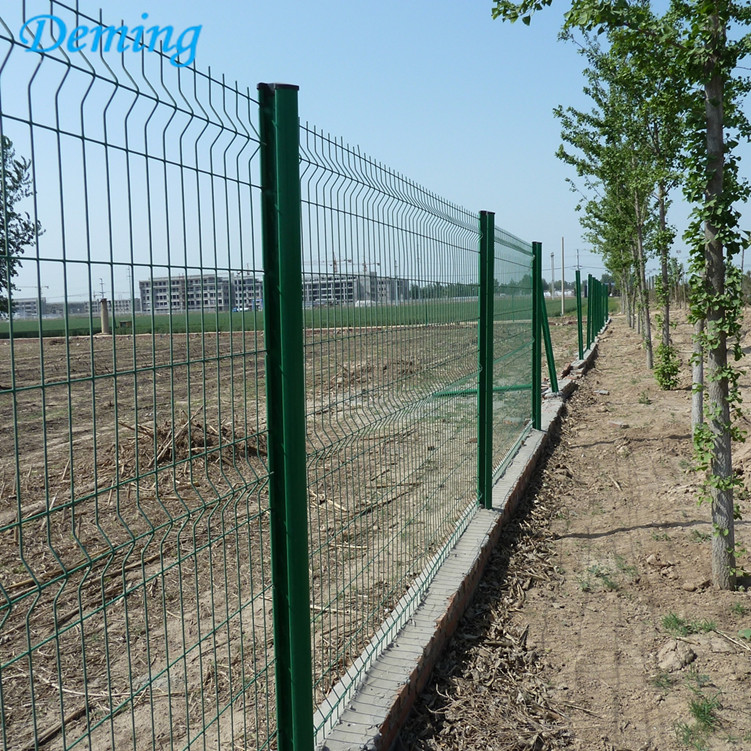 Coated Curving Wire mesh Security 3d Fencing Panels For School