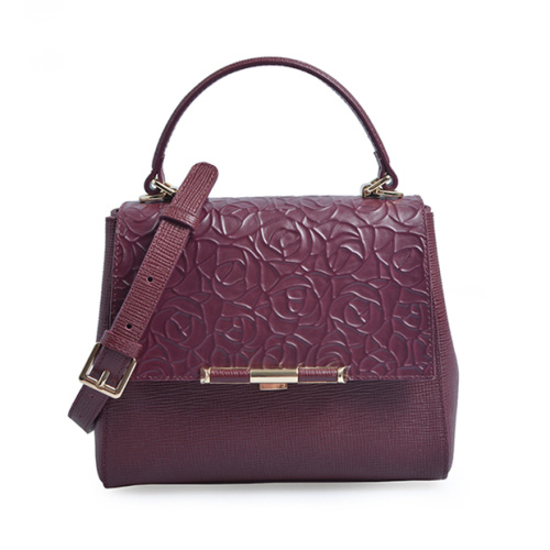 Geprägte Floral Wine Leather Art Handcrafted Tooled Tasche