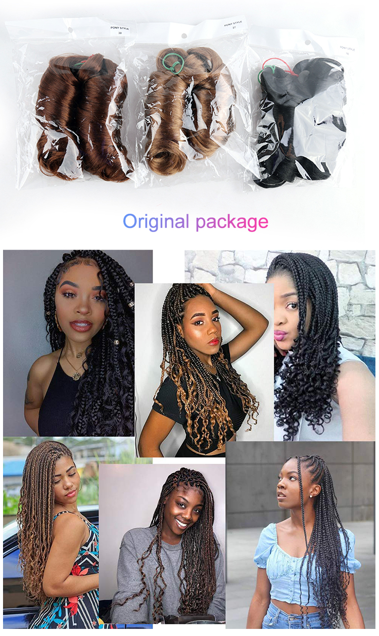 private label customized pony ghana 1b braiding hair wavy  crochet braids