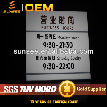 acrylic wall mount sign panel