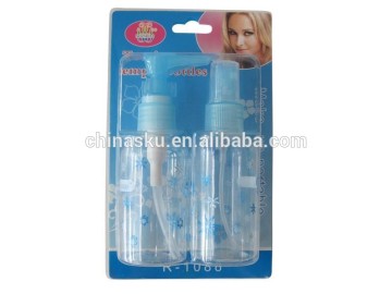 Plastic empty travel size shampoo bottle