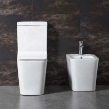 One Piece White Porcelain American Style Toilet Commode With Basin