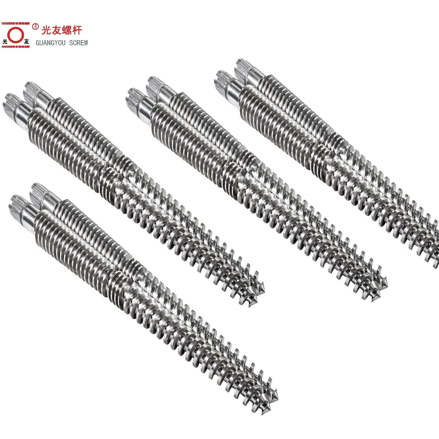 পিভিসি এক্সট্রুশন লাইনের জন্য OEM বাইমেটালিক টুইন স্ক্রু এবং ব্যারেল