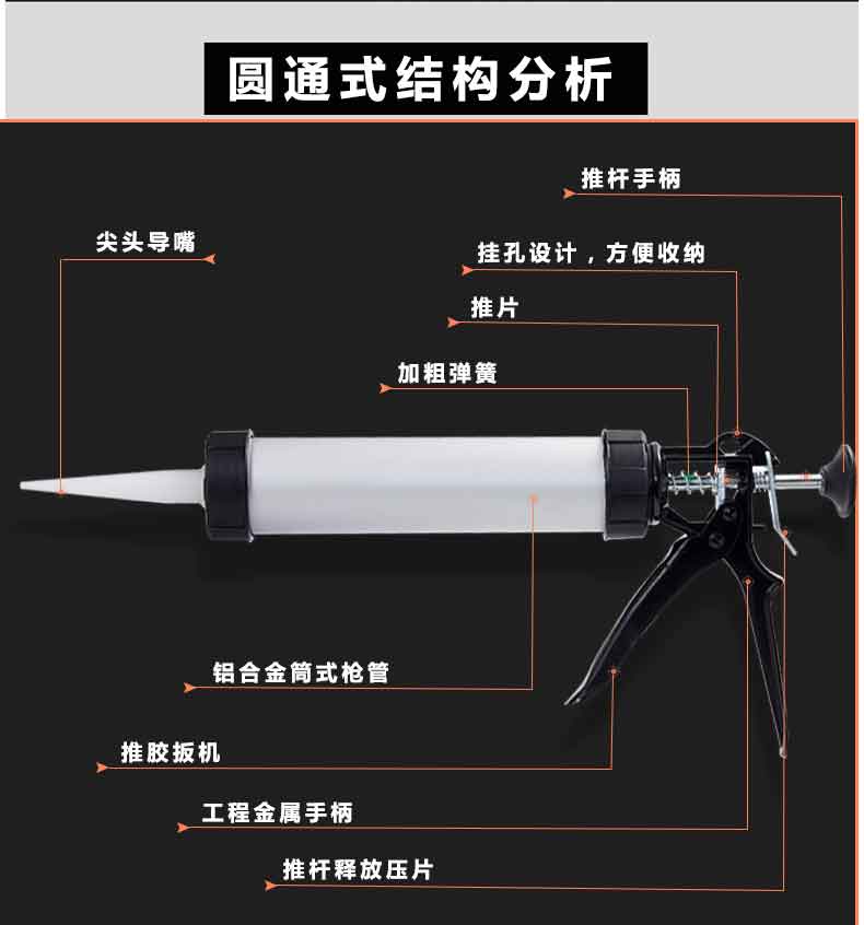 2018 new coming Sealant Framing Adhesive applicator caulking Gun silicone applicator gun
