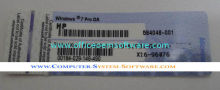 Microsoft Windows Professional 7 Coa Label With Key Code For Hp