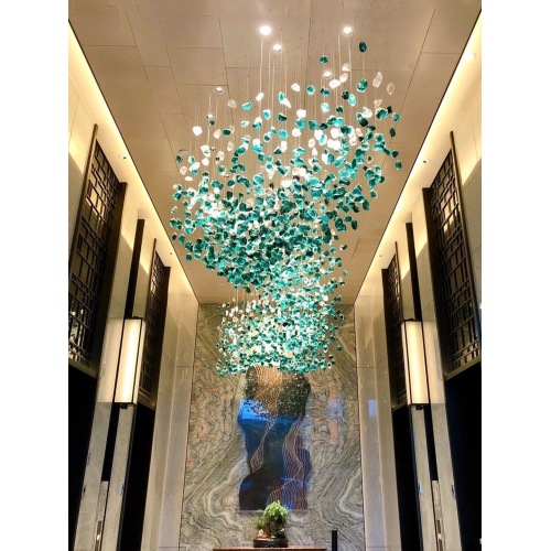 araña decorativa de piedra de vidrio colorido personalizado