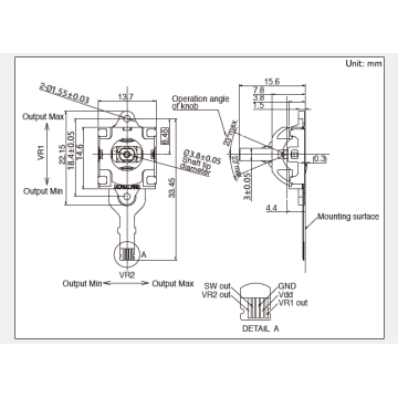 Controlador de joystick de la serie RKJX2